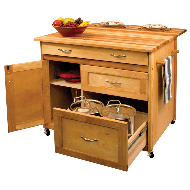Catskill Craftsmen Kitchen Island with Butcher Block Top & Reviews